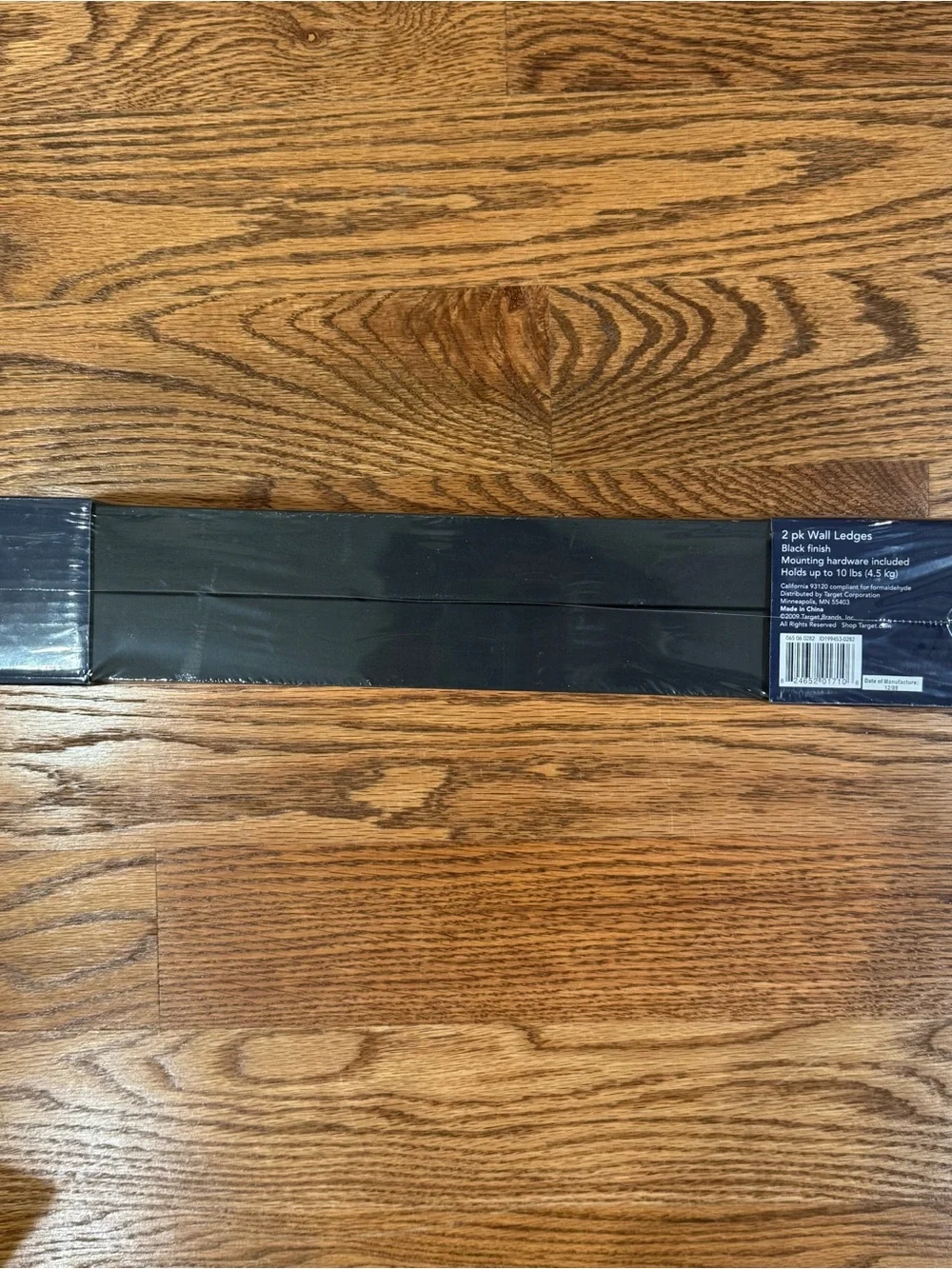 Room Essentials 2pk Black Floating Wall Ledge Shelf